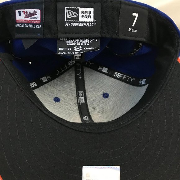 New York Mets Hat Blue Fitted 59Fifty 7 New Era Baseball Cap Pre-Owned - Picture 4 of 5